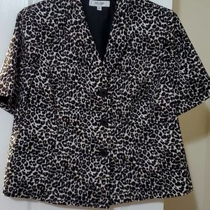 Leopard print blazer